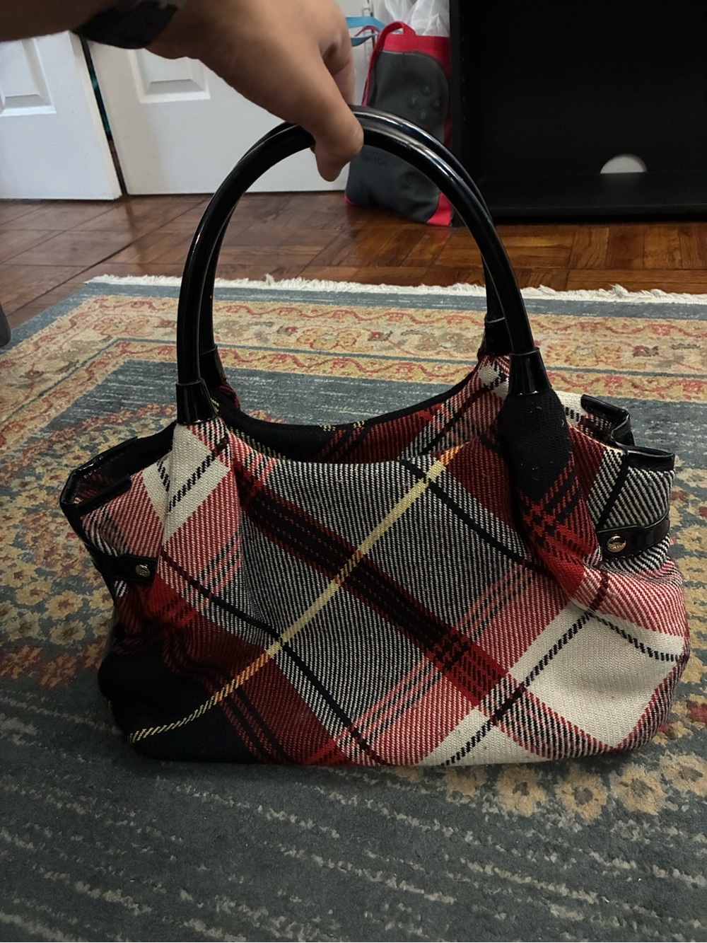 kate spade Stevie Check Wool Bag - Picture 2 of 6